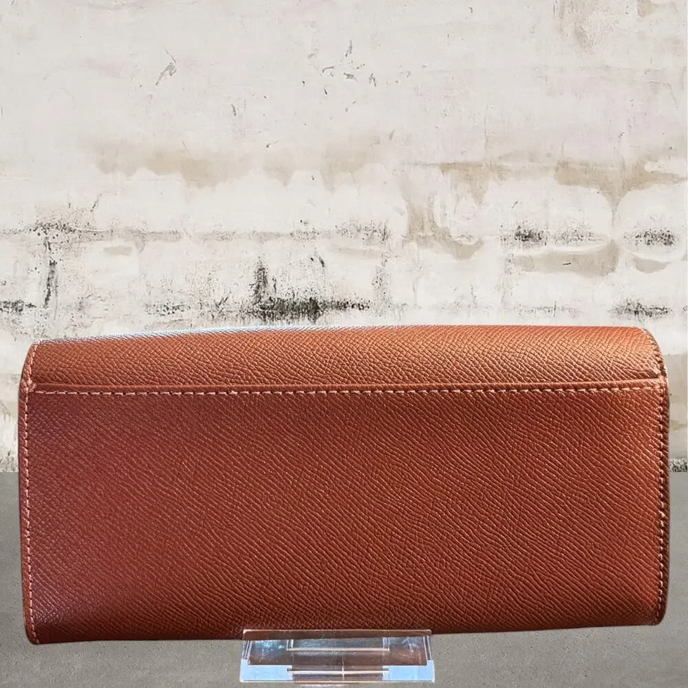 Coach Leather Slim Envelope Wallet in Rich Cherry